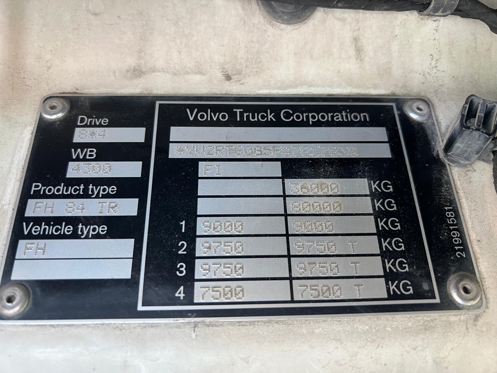 VOLVO FH13 540, 2015, CRANE + REMOTE + HYDRAULIC ROOF