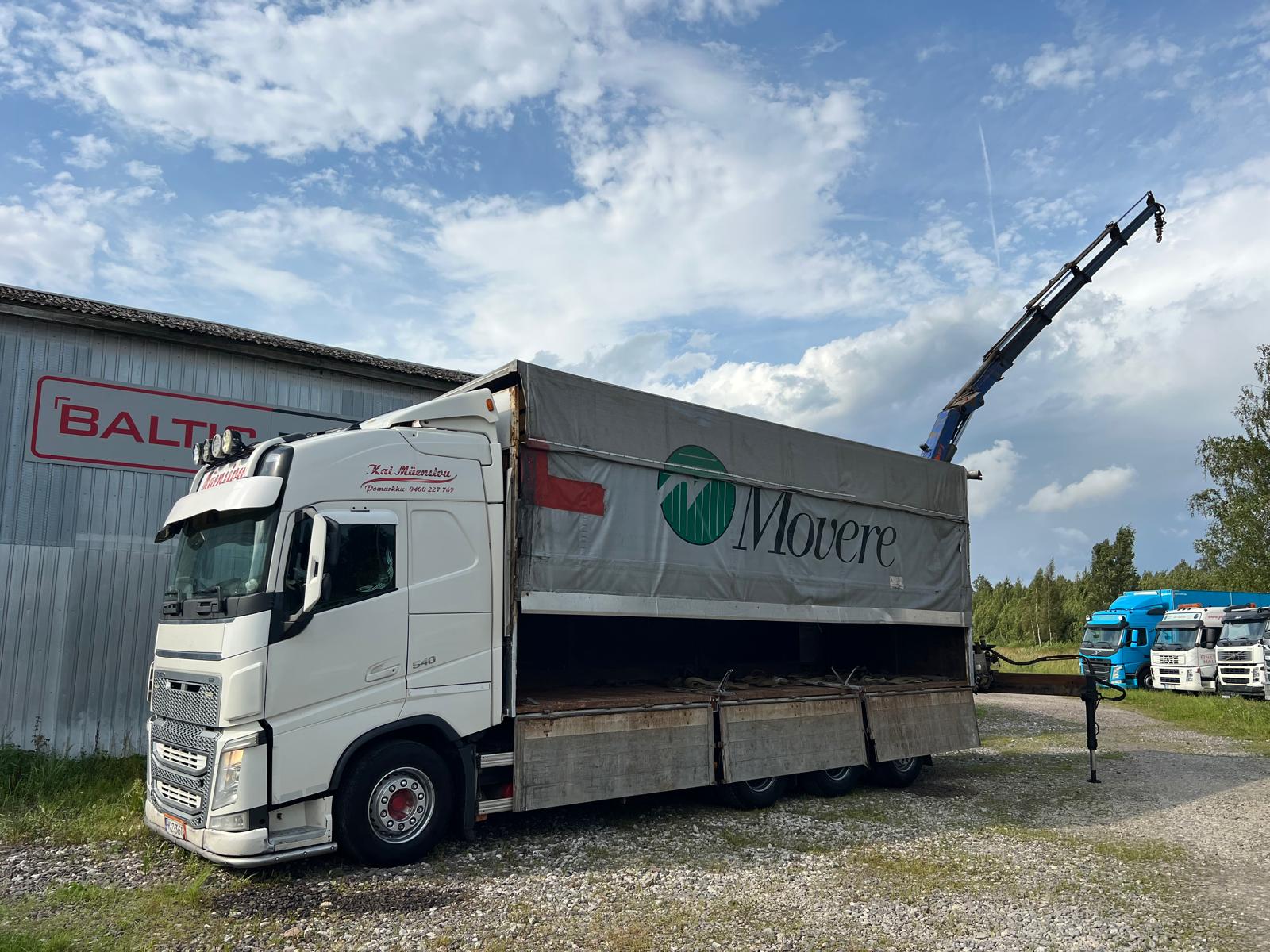 VOLVO FH13 540, 2015, CRANE + REMOTE + HYDRAULIC ROOF