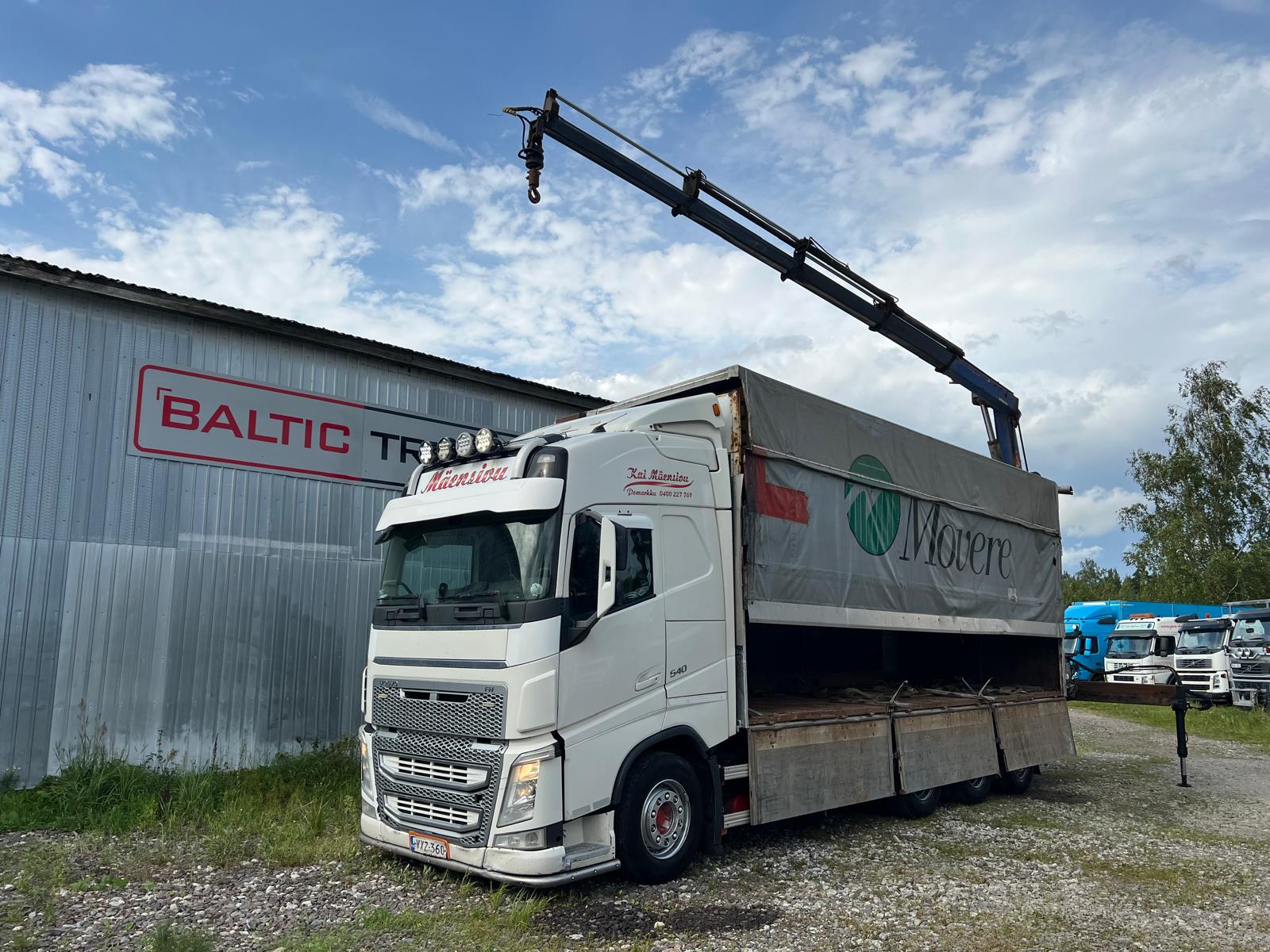 VOLVO FH13 540, 2015, CRANE + REMOTE + HYDRAULIC ROOF
