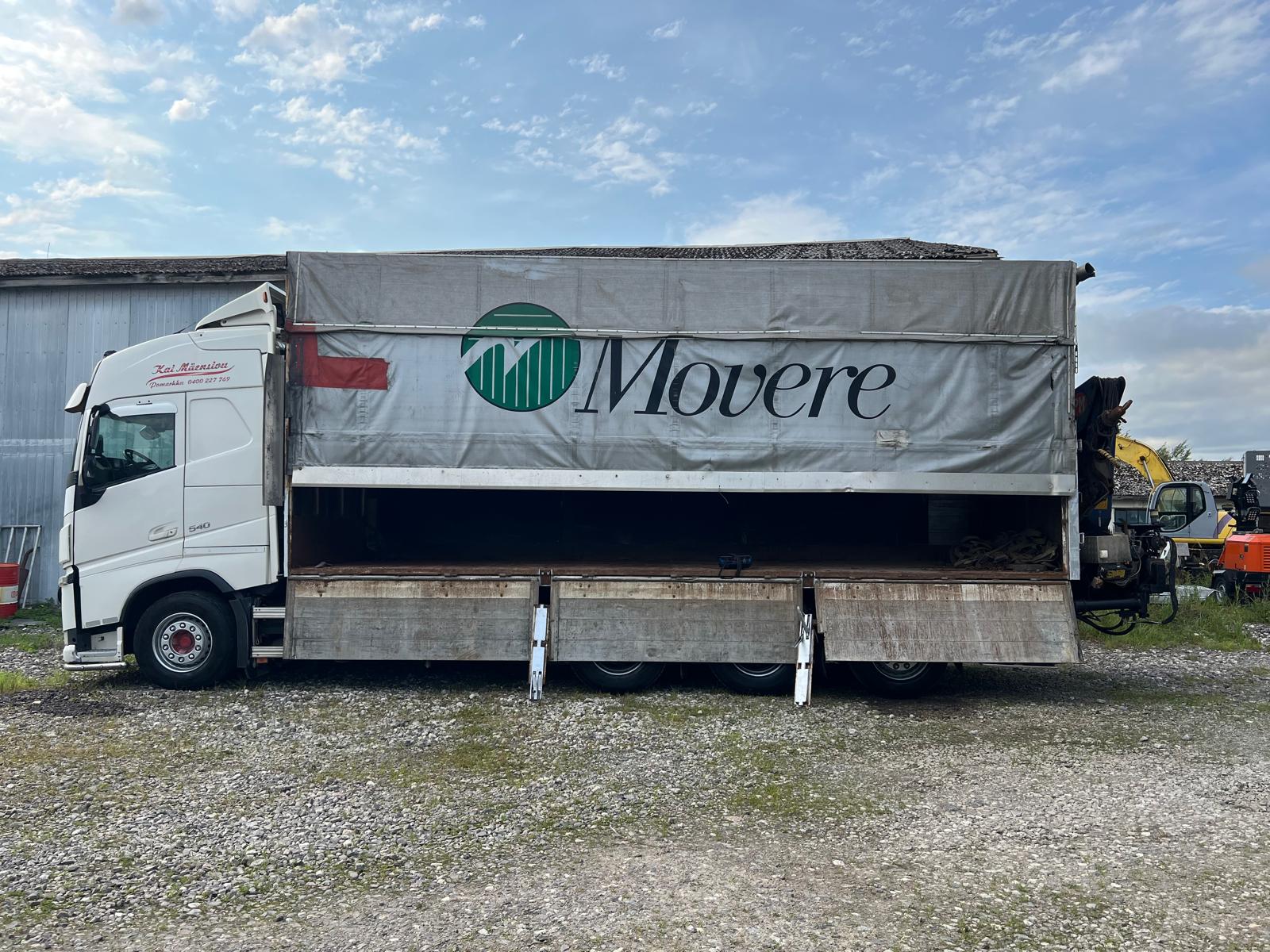 VOLVO FH13 540, 2015, CRANE + REMOTE + HYDRAULIC ROOF