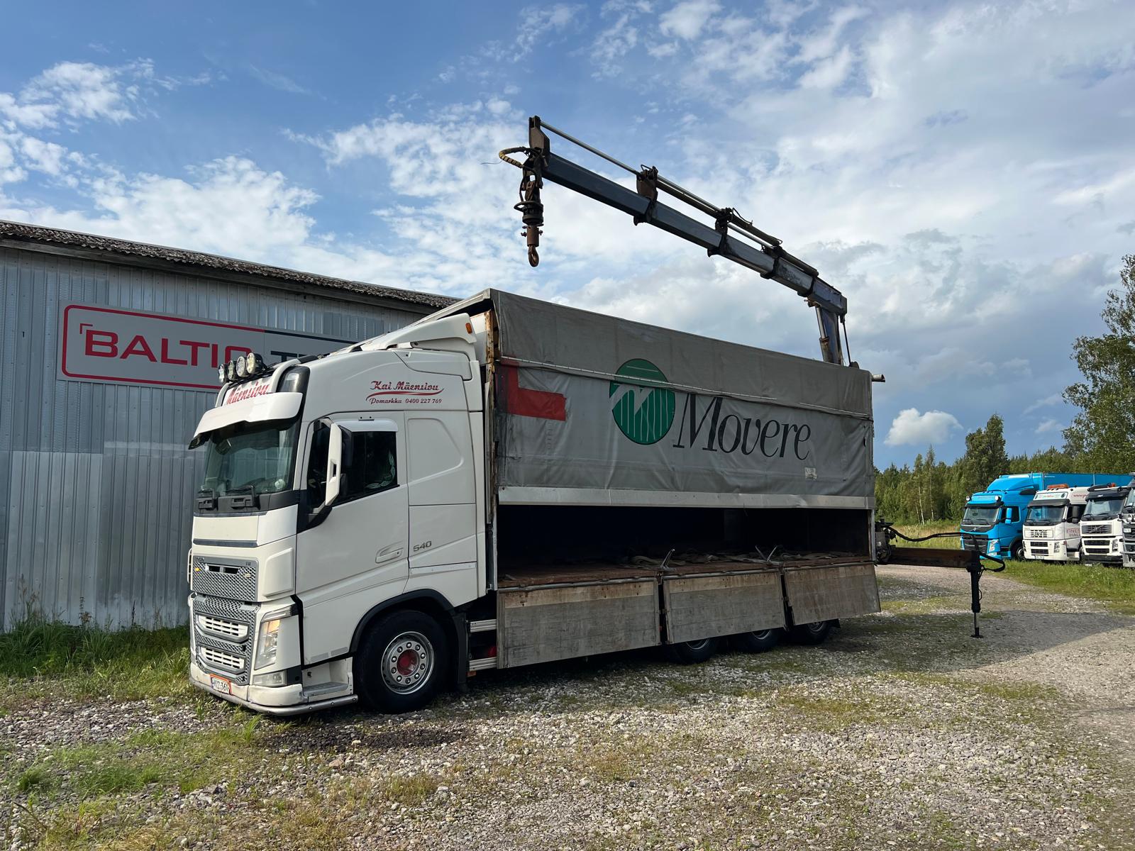 VOLVO FH13 540, 2015, CRANE + REMOTE + HYDRAULIC ROOF
