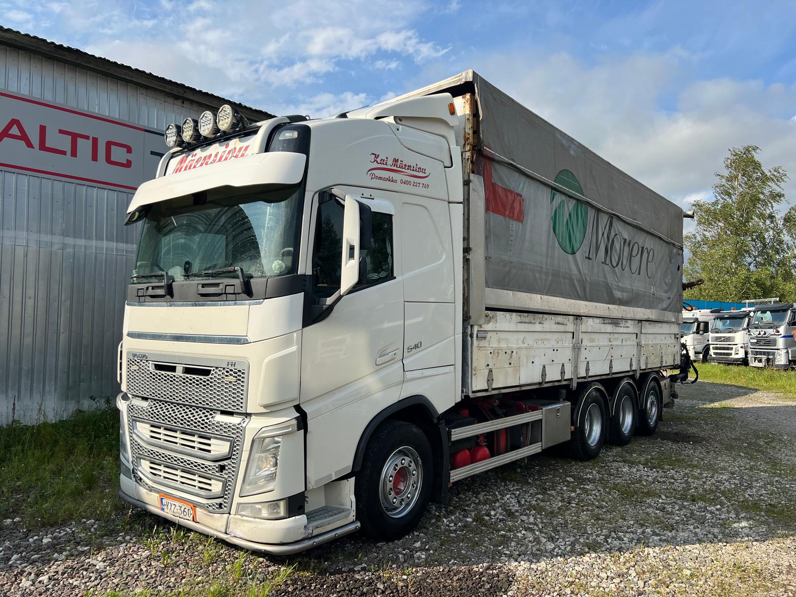 VOLVO FH13 540, 2015, CRANE + REMOTE + HYDRAULIC ROOF